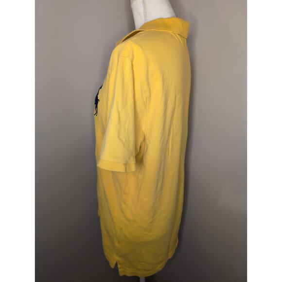 Polo Ralph Lauren classic fit Y2k yellow preppy equestrian polo shirt - Picture 2 of 10